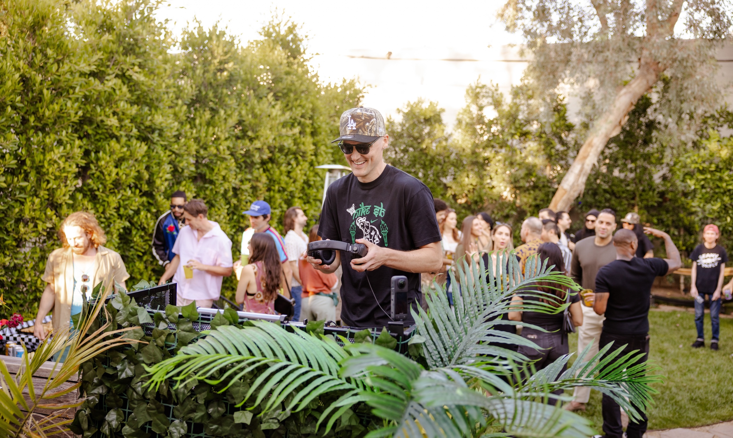 Jonathan DJing at GARDEN CLUB
